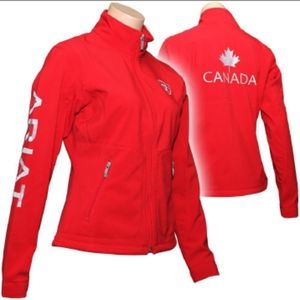 Ariat Team Canada Soft Shell Red Jacket Size XL